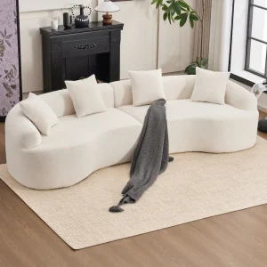 110'' Modular Sectional Curved Boneless Sofa
