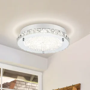 LED Crystal Flush Mount Ceiling Light Dimmable Crystal
