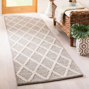 Handmade Natura Qiong Wool/ Viscose Trellis Rug